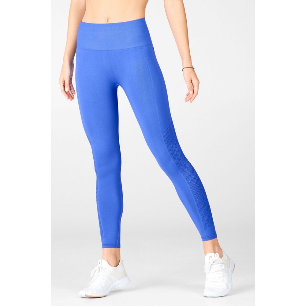 Fabletics Sync High-Waisted 7/8 Leggings Blue Size Medium NWT